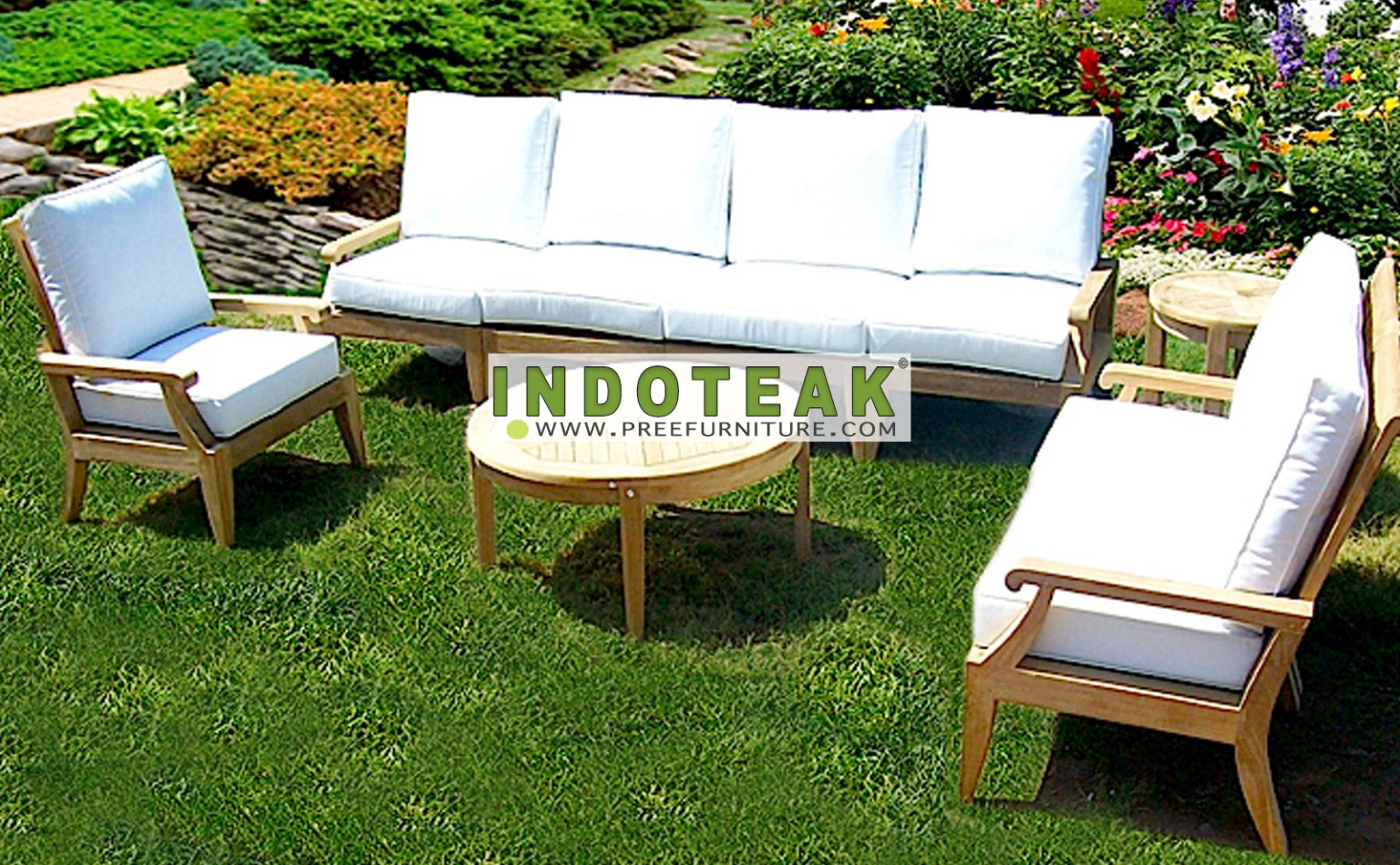 Teak Garden Furniture Deep Seating Sets Sofa Outdoor Furniture With